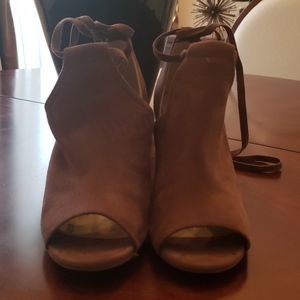 Set-Me-Free Lace-Up Peep Toe Bootie